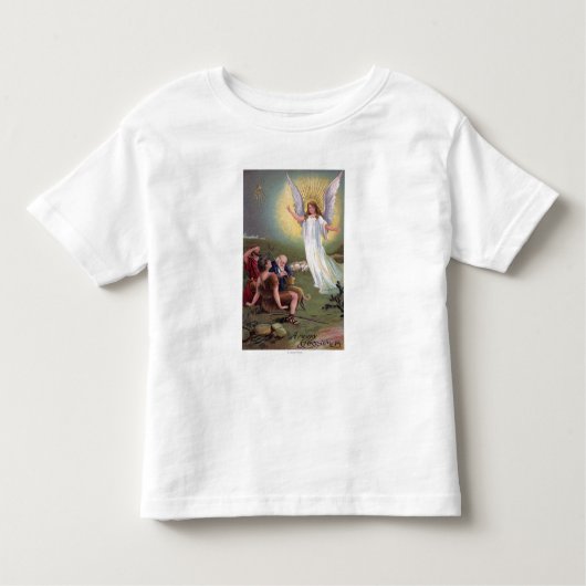Een prettig kerstfeestAngel voor de herders Kinder Shirts (Voorkant)
