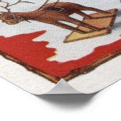 Een prettig kerstfeestKid in een zeepbox Poster (Hoek)