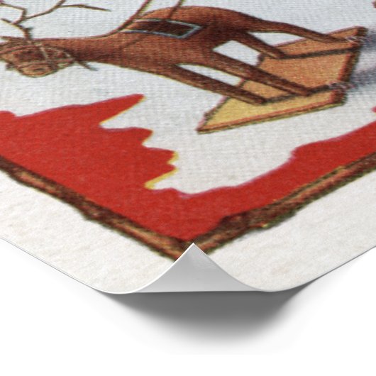 Een prettig kerstfeestKid in een zeepbox Poster (Hoek)