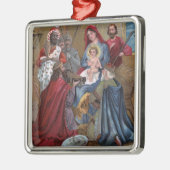 Een prettig kerstfeestNativiteitsscherm Metalen Ornament (Links)