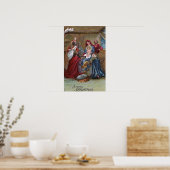 Een prettig kerstfeestNativiteitsscherm Poster (Keuken)