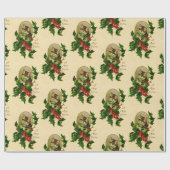 Een prettig kerstheilig Kat,  teruggezet Cadeaupapier (Vlak)