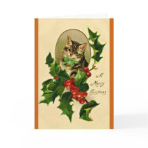 Een prettig kerstheilig Kat,  teruggezet