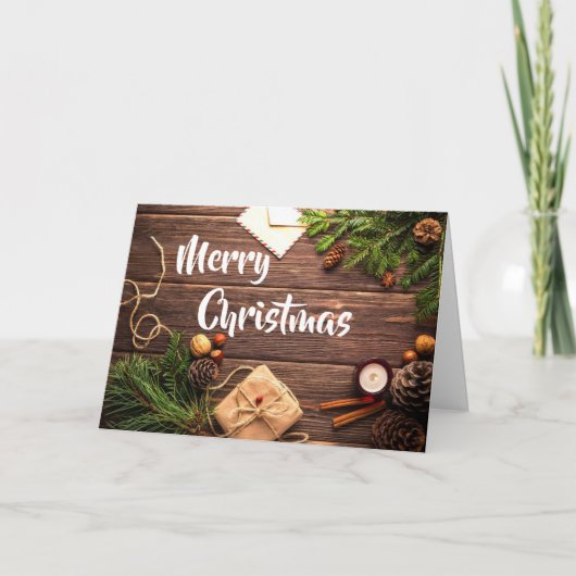 Een prettig kerstWenskaart Feestdagen Kaart (Voorkant)