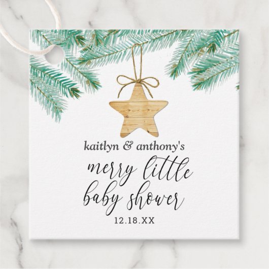 Een prettig klein Baby shower Bedankjes Labels (Voorkant)