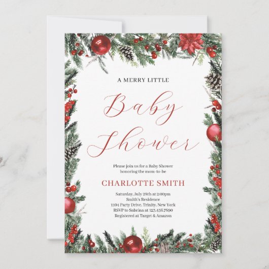 Een prettig klein Baby shower Kaart (Voorkant)