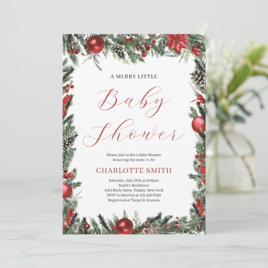 Een prettig klein Baby shower Kaart (Staand voorkant)