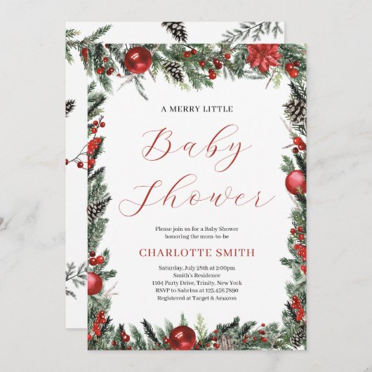 Een prettig klein Baby shower Kaart (Voorkant / Achterkant)