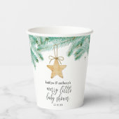 Een prettig klein Baby shower Papieren Bekers (Achterkant)