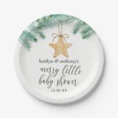 Een prettig klein Baby shower Papieren Bordje (Voorkant)