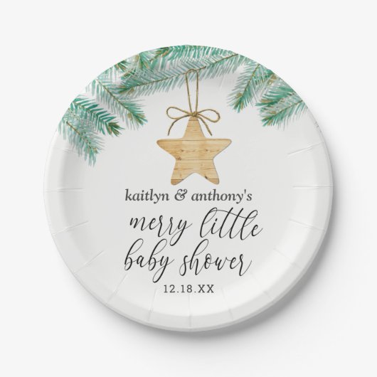 Een prettig klein Baby shower Papieren Bordje (Voorkant)