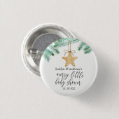 Een prettig klein Baby shower Ronde Button 3,2 Cm (Voorkant /achterkant)