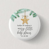 Een prettig klein Baby shower Ronde Button 3,2 Cm (Voorkant)