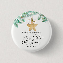 Een prettig klein Baby shower Ronde Button 3,2 Cm