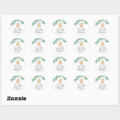 Een prettig klein Baby shower Ronde Sticker (Vel)
