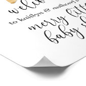 Een prettig klein Baby shower welkom Poster (Hoek)