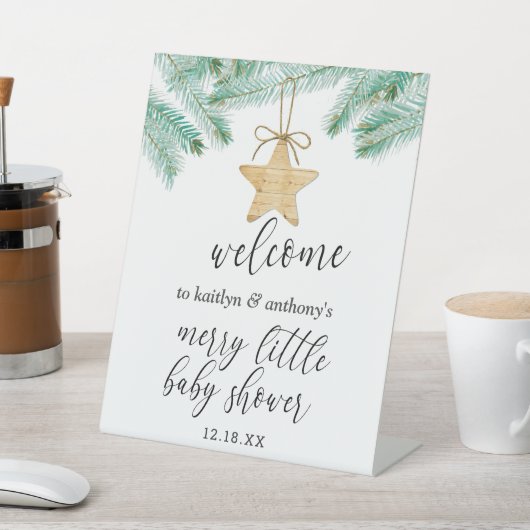 Een prettig klein Baby shower welkom Reclamebord Met Voetstuk (Insitu)