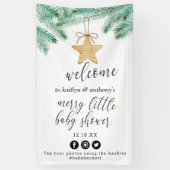 Een prettig klein Baby shower welkom Spandoek (Verticaal)