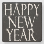 Een prettig nieuwjaar stenen onderzetter (Voorkant)