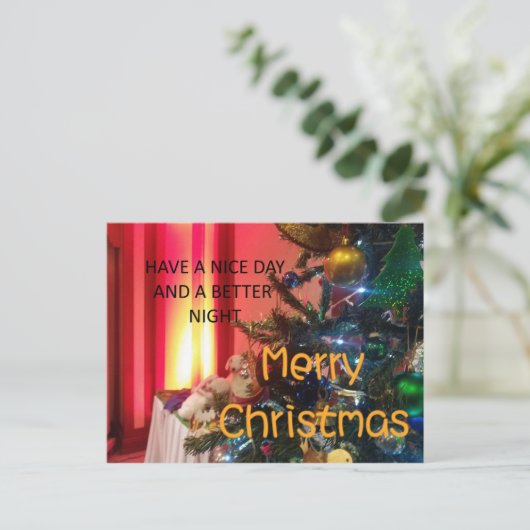 Een prettige dag voor prettige feestdagen en een g (Staand voorkant)