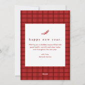 Een prettige en gehuwde eenvoudige bruiloft met ke feestdagenkaart (Achterkant)