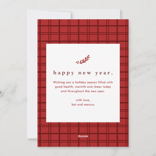 Een prettige en gehuwde eenvoudige bruiloft met ke feestdagenkaart (Achterkant)