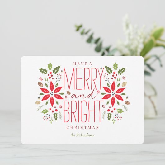 Een prettige en heldere kerstkaart hebben (Staand voorkant)