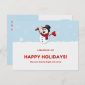 Een  Prettige feestdagen Briefkaart! Briefkaart (Voorkant / Achterkant)