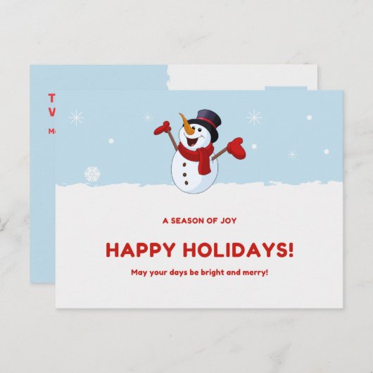 Een  Prettige feestdagen Briefkaart! Briefkaart (Voorkant / Achterkant)