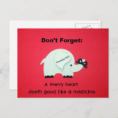 Een prettige hartslag als een medicijn feestdagenkaart (Voorkant / Achterkant)