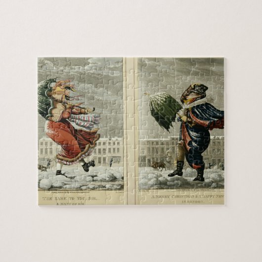 Een prettige kerst en een gelukkig nieuwjaar in Lo Legpuzzel (Horizontaal)