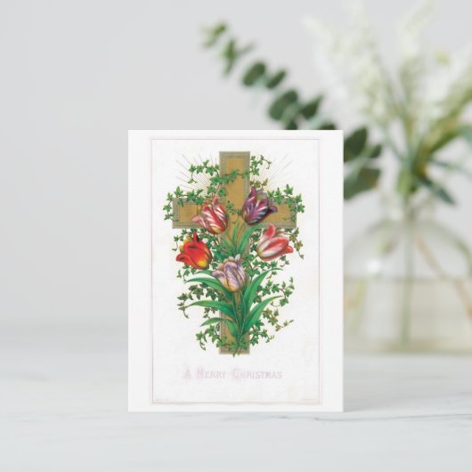 Een prettige kerst feestdagenkaart (Staand voorkant)