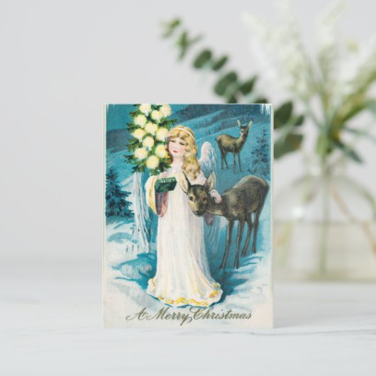 Een prettige kerst feestdagenkaart (Staand voorkant)