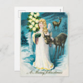 Een prettige kerst feestdagenkaart (Voorkant / Achterkant)