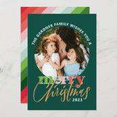 Een prettige kerst feestdagenkaart (Voorkant / Achterkant)