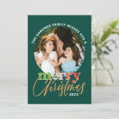 Een prettige kerst feestdagenkaart (Staand voorkant)