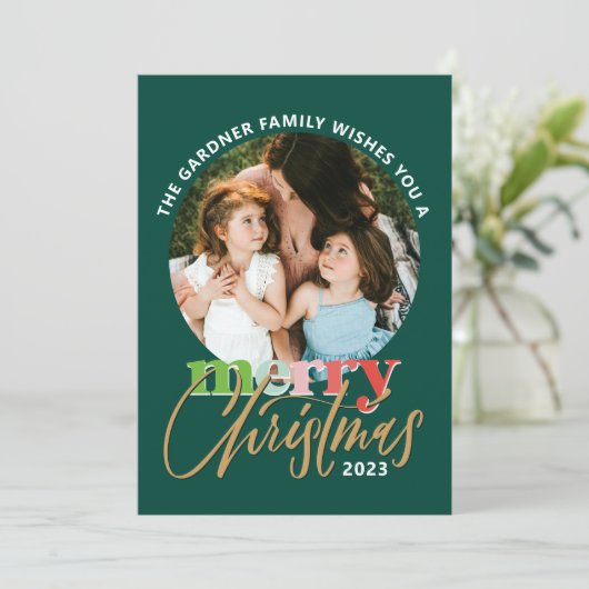 Een prettige kerst feestdagenkaart (Staand voorkant)