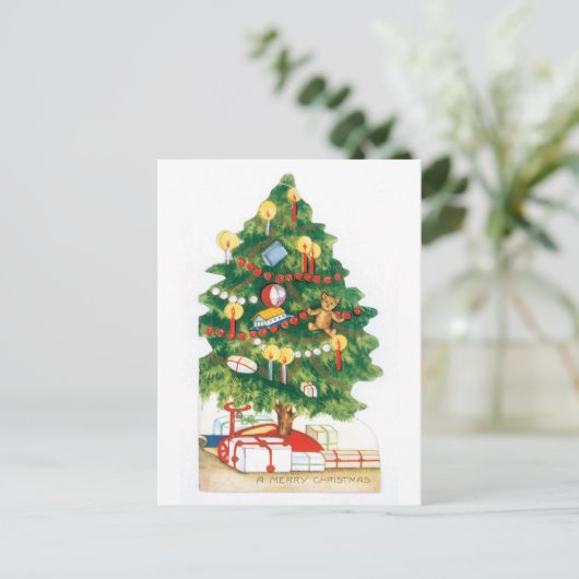 Een prettige kerst feestdagenkaart (Staand voorkant)