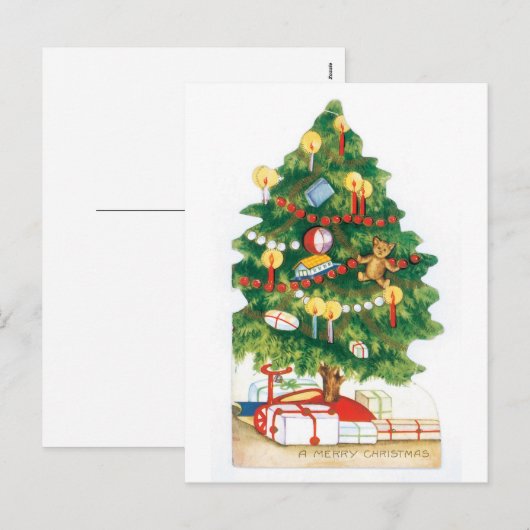 Een prettige kerst feestdagenkaart (Voorkant / Achterkant)