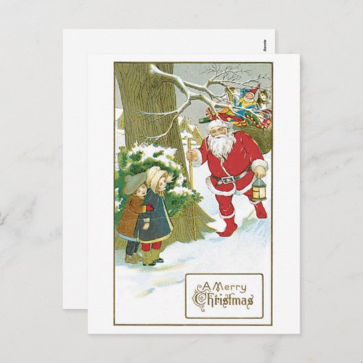 Een prettige kerst feestdagenkaart (Voorkant / Achterkant)