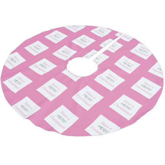 Een prettige kerst! | Hot-roze typografie Kerstboom Rok (Gekanteld)