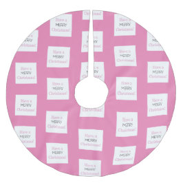 Een prettige kerst! | Hot-roze typografie Kerstboom Rok