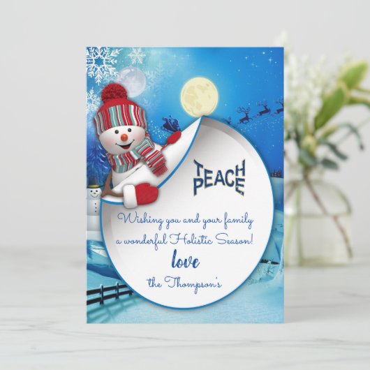 Een prettige kerst kaart (Staand voorkant)