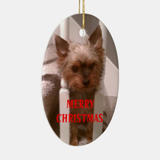 Een prettige kerst keramisch ornament (Rechts)