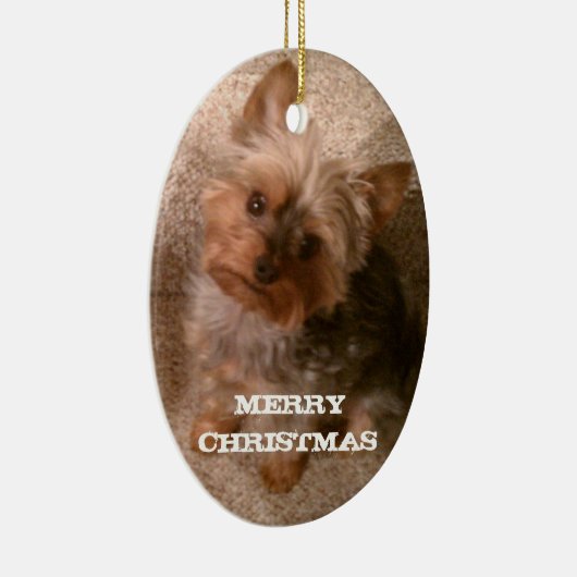 Een prettige kerst keramisch ornament (Rechts)