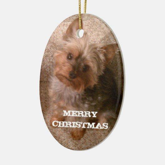 Een prettige kerst keramisch ornament (Links)