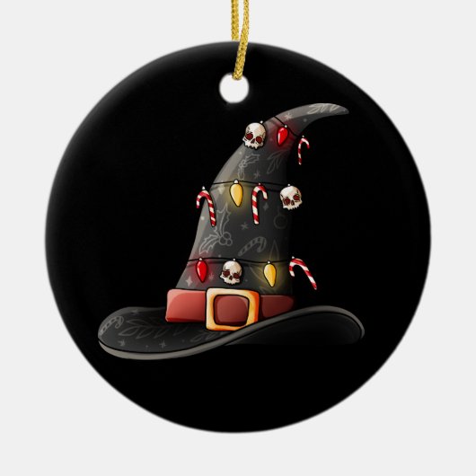 Een prettige kerst met je meeslepen keramisch ornament (Voorkant)