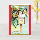 Een prettige kerst van 25 december,  reproductie kaart (Gele Bloem)