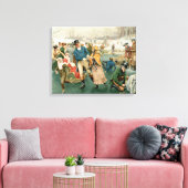 Een prettige kerst, van de peren jaardag 1907 canvas afdruk (Insitu (Woonkamer))