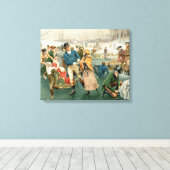 Een prettige kerst, van de peren jaardag 1907 canvas afdruk (Insitu (Houten vloer))